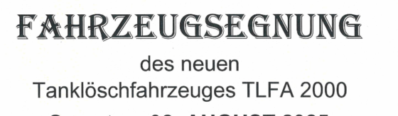 2. August: Die Feuerwehr lädt ein
